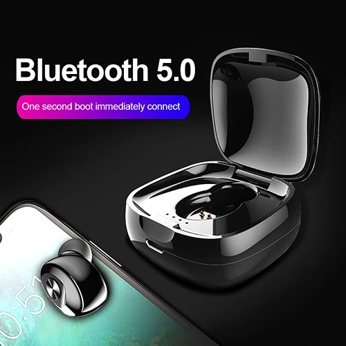 Беспроводной наушники 3D стерео Bluetooth V5.0 наушники Портативный наушники-вкладыши TWS с Беспроводной сенсорный вкладыши с зарядом Чехол спортивные бас гарнитура - Цвет: XG12 Single