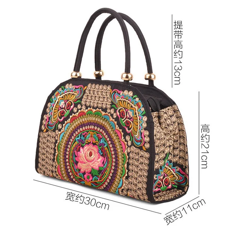 Xiyuan бренд Юньнань Национальный ветер цветок холст вышитые сумки Для женщин сумка Повседневное Вышивка Сумки