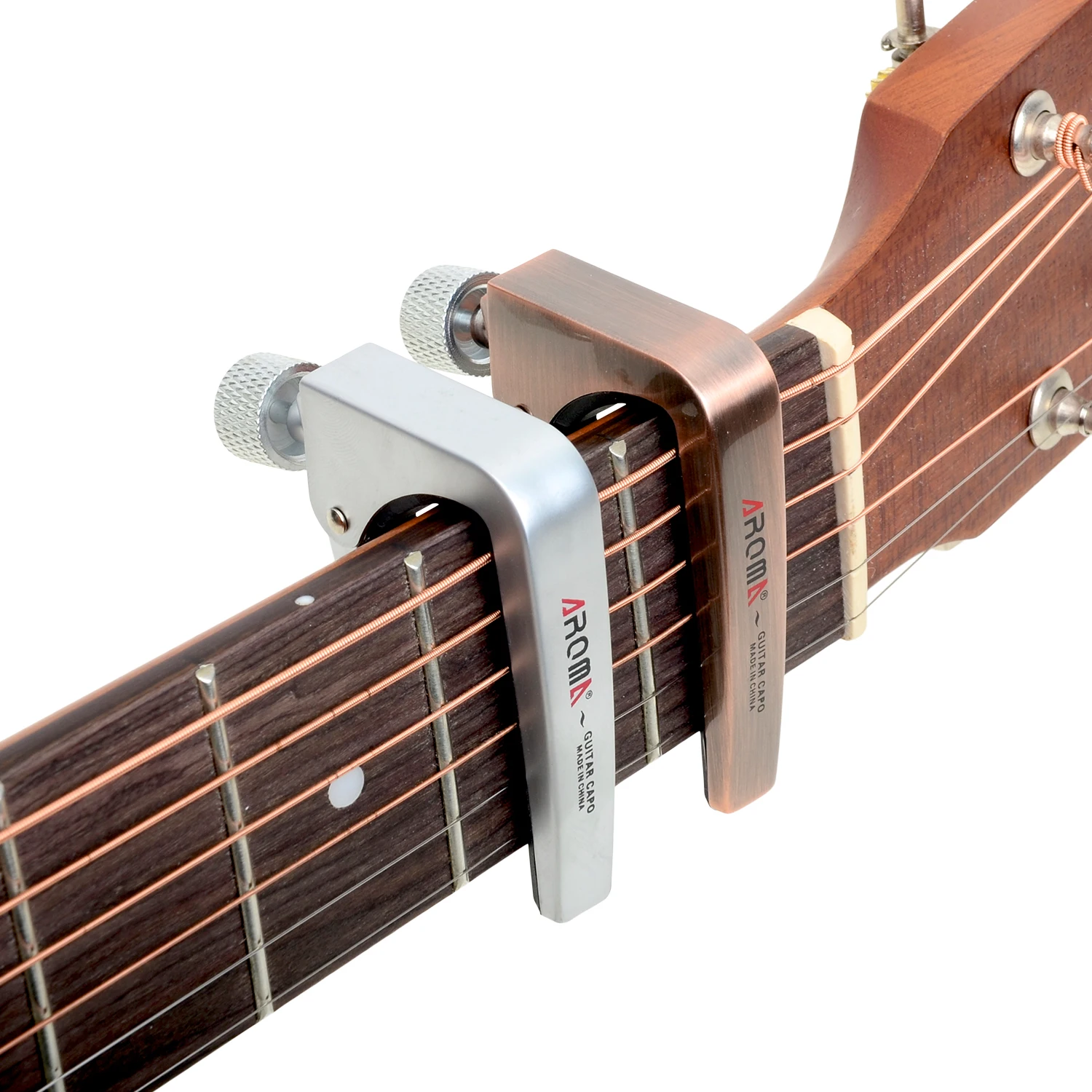 Aroma Guitar Capo Zinc Alloy For Acoustic Electric Guitars Silver And