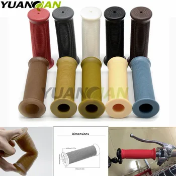 

Motorcycle 7/8'' 22mm Retro Rubber Handlebar Hand Grip For Honda Suzuki Kawasaki Triumph KTM BMW Cafe Racer Bobber Custom