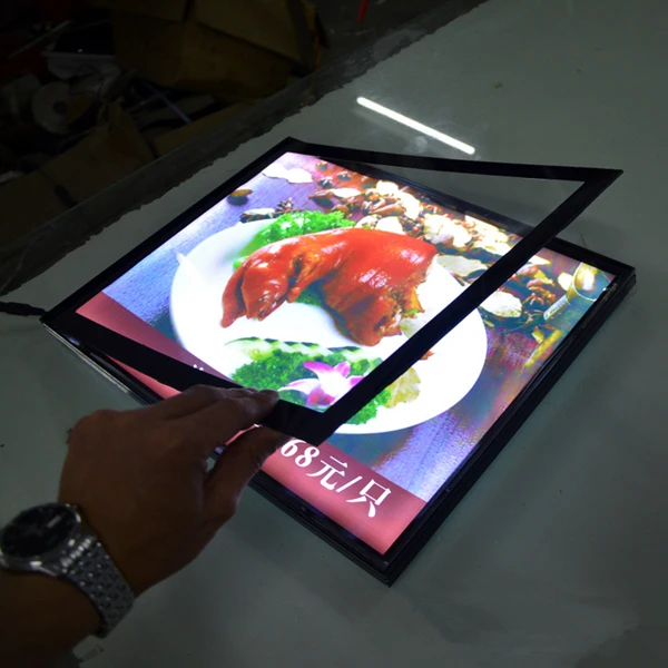 a3 size magnetic aluminum frame backlit led light box wall mounted