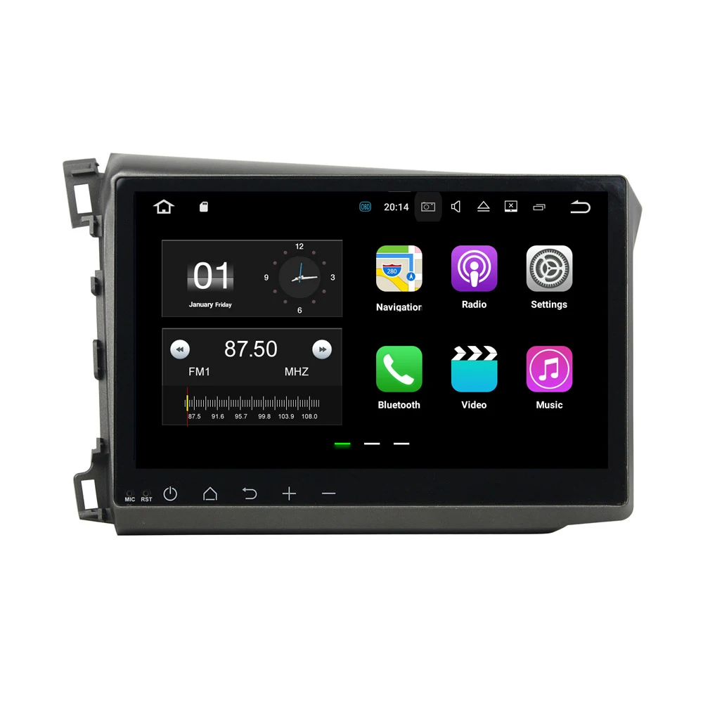 Android 8 1 0 Quad Core 1 Din Car Head Unit GPS Navi For Honda CIVIC