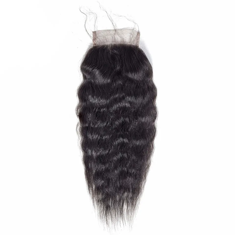 Alipop kinky straight hair bundles with closure (40)