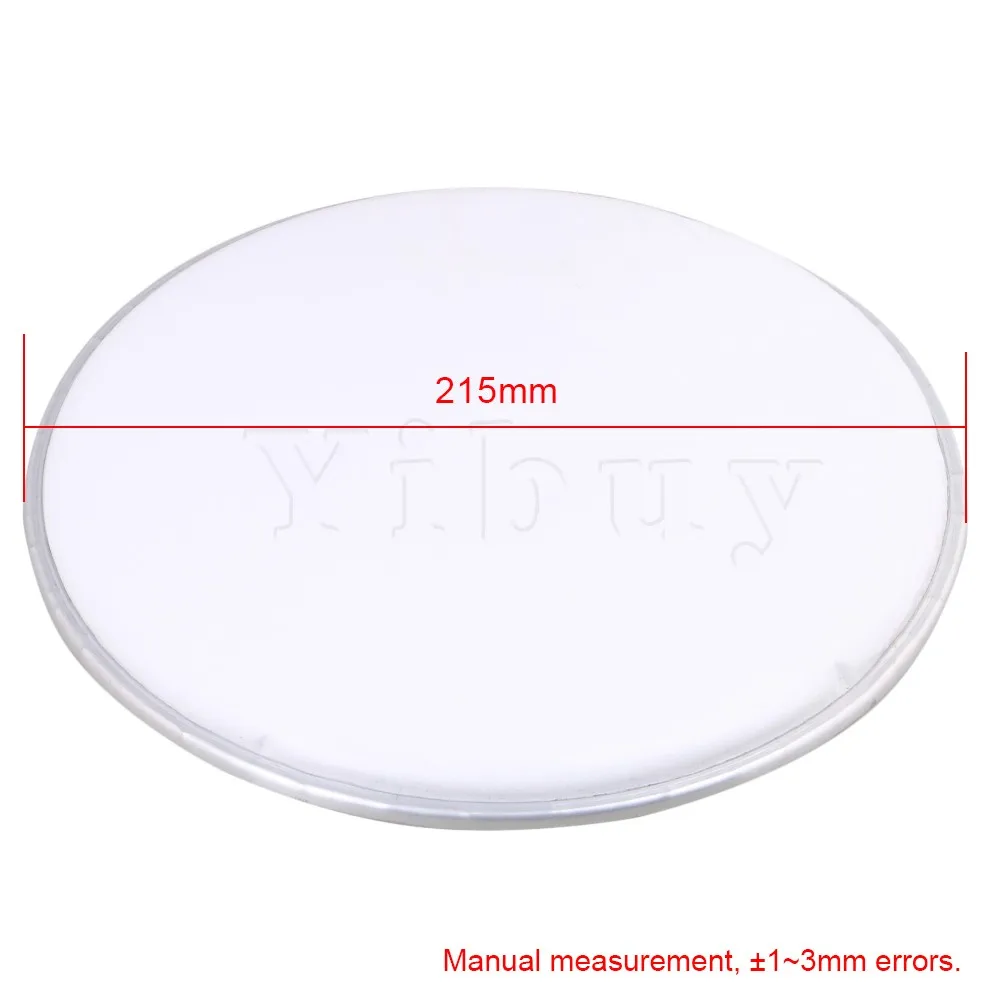 

Yibuy 217mm Diameter White Resin Single Ply Drum Heads Drum Skins Percussion Accessories for 8inch Drum Kit Set