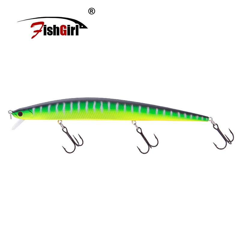 

2018 Pesca Floating Big Minnow 25.6g 175mm Big Sea Fishing Lure Wobbler Hard Artificial Bait Pike Bait Ocean Boat Fishing Minnow