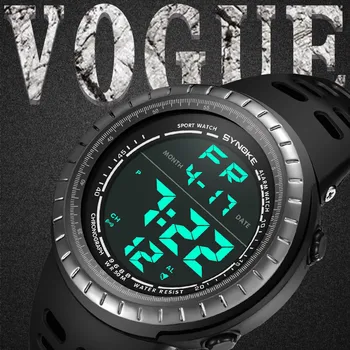 

Reloj Hombre Digital SYNOKE Multi-Function 50M Waterproof Watch LED Digital Double Action Watch Horloges Vrouwen