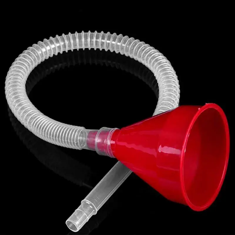

High Quality Universal Car Motorcycle Truck Vehicle Plastic Filling Funnel with Soft Pipe Spout Pour Oil Tool Petrol Car Styling