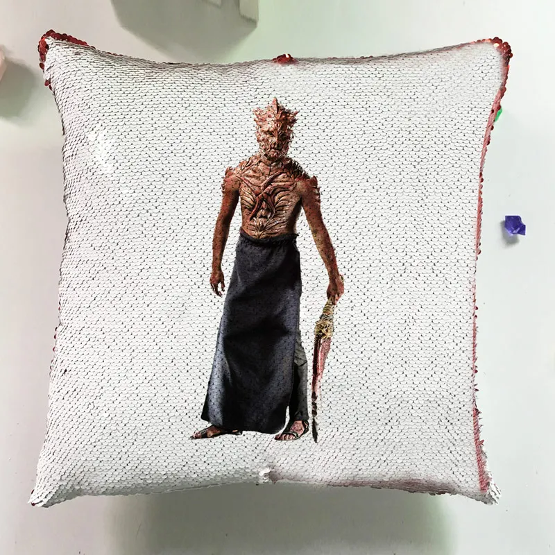 Fashion Movie Cushions Home Decor Couch Pillows Reversible Sequin Pillowcase Glitter Seat Horror Cushion Cover Sofa J050 (16)