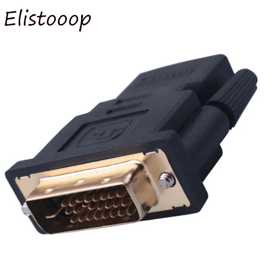 

Elistooop DVI 24+1 Male to HDMI Female Converter Gold Plated Adapter 1080P for HDTV LCD DVI-D