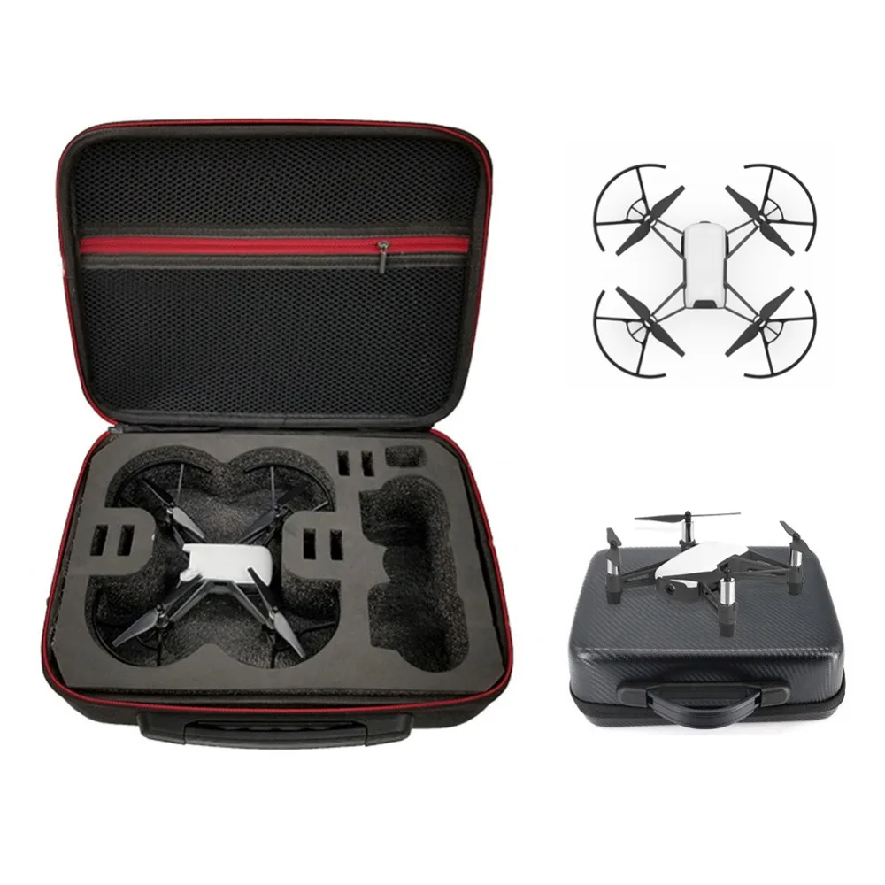 

2018 For DJI Tello Drone Nylon PU Carrying Case Storage Box EVA + Pearl Cotton Liner Security Suitcase Portable Shoulder Bag