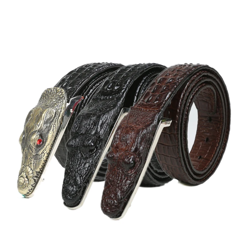 Belt Crocodile Pattern Leather Belt 