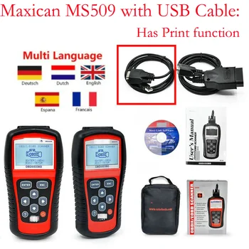 

2019 MaxiScan MS509 Auto Car Scanner OBDII/EOBD OBD2 auto Code Reader support US&Asian&European vehicels code Scanner PK KW808