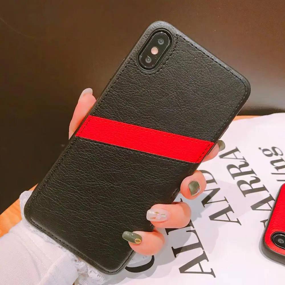 3D PU кожаный чехол бизнес для iphone XR XS Max Модный слот карт чехлы телефонов X 8 7 plus 6 6S