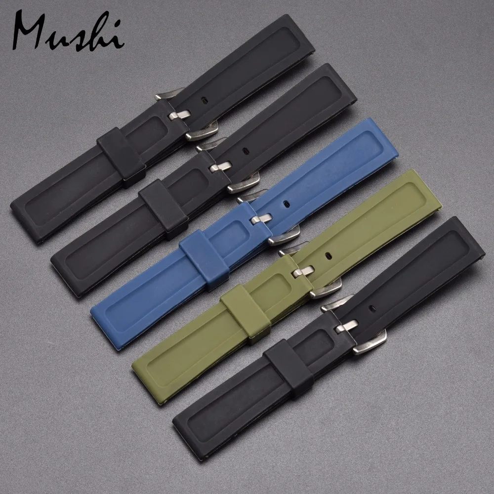 Ремешок из мягкого силикона для часов водонепроницаемый Камуфляжный браслет с