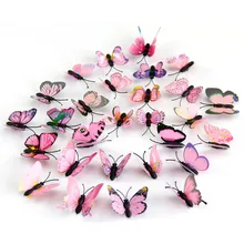 3D Wall Stickers 12x 3D Butterfly Wall Sticker Room Decor Decal Applique Home Decor Wall Stickers