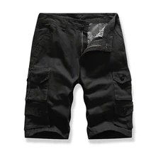 MarKyi повседневные Летние х/б мужские шорты до колена с карманами военные на молнии карго Шорты повседневные мужские