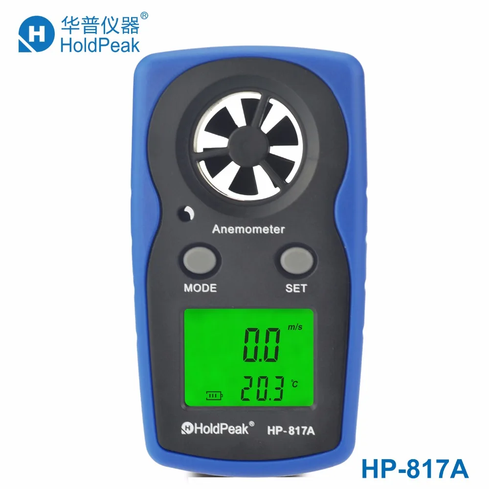 

HoldPeak HP-817A Digital Anemometer Speed Measuring Instruments Tachometer Wind Speed Meter Handheld with Carry Bag Anemometer