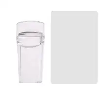 2 шт./компл. Дизайн чистый прозрачный ногтей Книги по искусству Стампер скребок 2,8 см прозрачный силиконовый лак для ногтей печать Книги по искусству инструменты ногтей Stamp