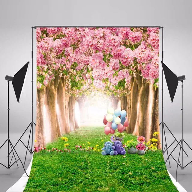 

Vinyl Photography Spring Flower Backdrop Kids Portrait Birthday Family Home Celebration Newborn Baby Shower Photo Studio Prop