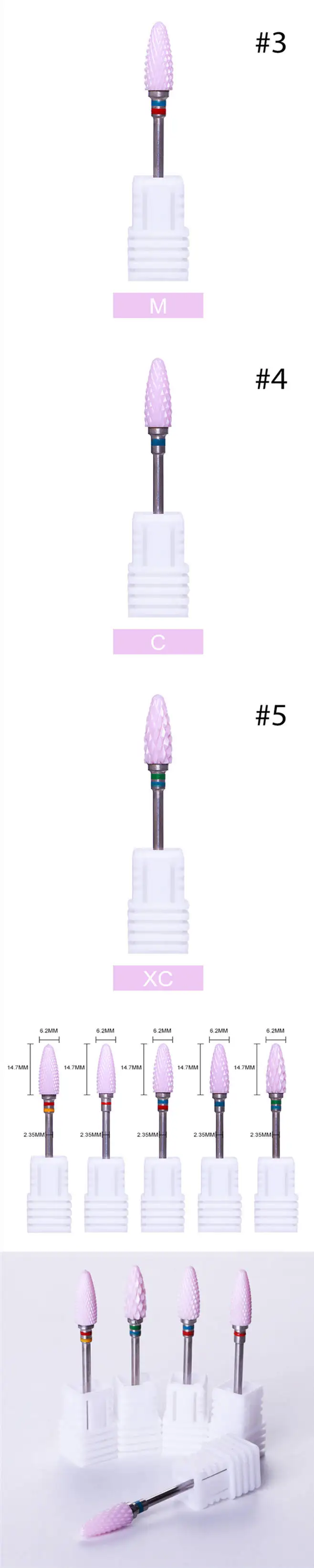 1 шт. розовая форма кукурузы электрическая керамическая дрель для ногтей пилка для ногтей расходник дизайн инструмент