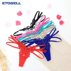 ETOSELL белье с бабочками для женщин сексуальные кружевные трусики-танга бесшовные трусики нижнее белье женские полупрозрачные стринги Porno