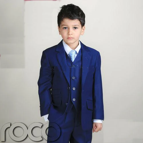 

custom made Boys Formal Wear Suit Kids Formal Occasion Pinstripe Two buttons Straight pockets Wedding Party Suit Tuxedos