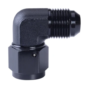 

ESPEEDER 90 Degree -4 -6 -8 -10 AN Male To -4 AN Female Swivel Adapter Fitting BLK Fitings Adapter Connector