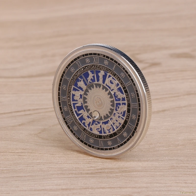 Значительная памятная монета покрытая серебряным созвездием Стрелец сувенирная коллекция неточная монета