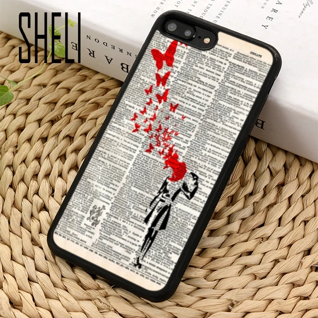SHELI Banksy Art Suicide Girl потрясающий чехол для телефона iPhone 5 6 6s 7 8 plus 11 pro X XR XS max Samsung S7 edge S8