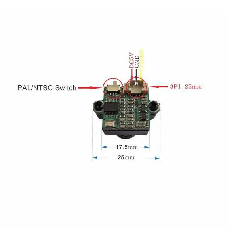 1/" CMOS 1000TVL Мини FPV камера 3MP 2,8 мм PAL/NTSC регулируемая с крепление линзы камеры регулируемый держатель для Квадрокоптер RC FPV