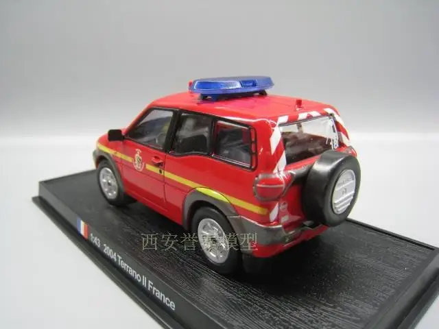  AMER 1/43 Scale 2004 Terrano II FRANCE Fire Engine Diecast Metal Car Model Toy for Gift/Collection/