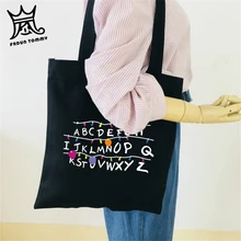 Frdun Tommee странные вещи сумка на плечо холщовая хлопковая забавная ABCD Алфавит женская летняя сумка Модная студенческая сумка в студенческом стиле
