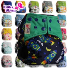 [Littles&Bloomz] бамбуковый уголь Моющиеся Многоразовые тканевые подгузники детские подгузники с карманами многоразовые подгузники