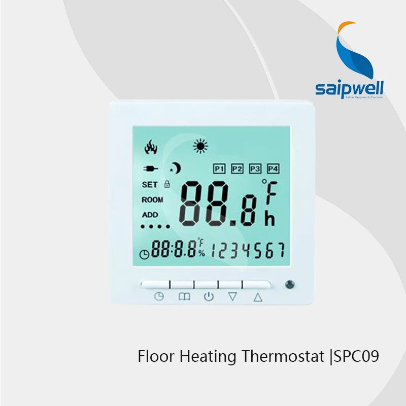 One Piece Sale LCD Floor Heating Room Thermostat Digital Room Central Heating Temperature Controller 16A  With CE Approval SPC09