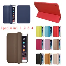 Mit Logo, super dünne intelligente abdeckung für apple ipad mini 4 fall ipad Mini 1 2 3 Original Ultra Flip Pu-leder Standplatz-fall