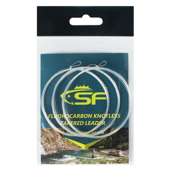 

SF Pre-Tied Loop Fly Fishing Tapered Leader Fluorocarbon(3 Packs) 9ft 4X 5X 6X