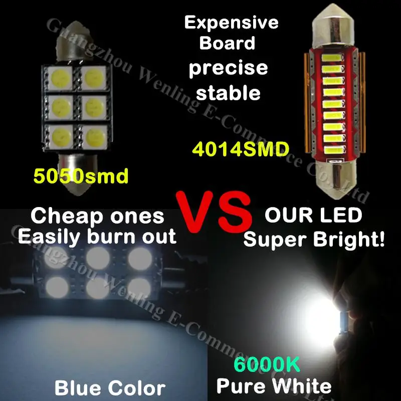 MG 4 SMD Festoon Canbus 42mm SV8 5 C10W LED interior Car Bulbs WHITE