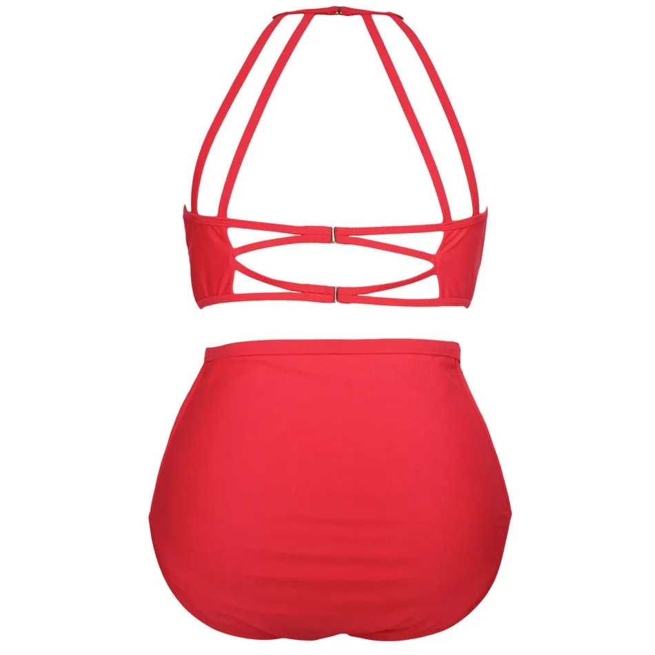 Red-Patterned-Mesh-Insert-Plus-Size-Swimwear-LC41991-3-4