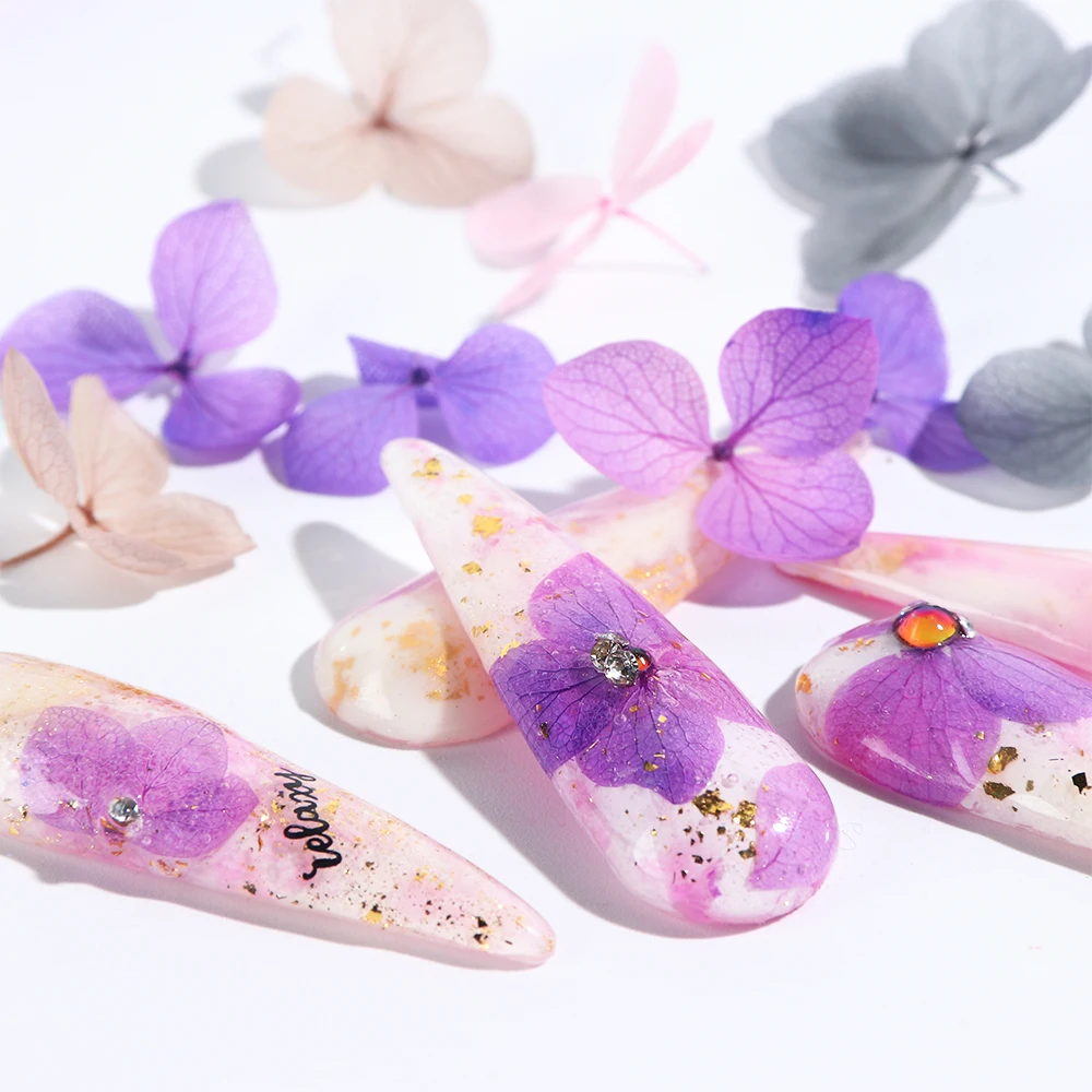 Mixed Dried Flowers Nail Art Decoration Colorful Natural Blossom Floral Stickers 3D Summer Designs Manicure Accessories SA1505