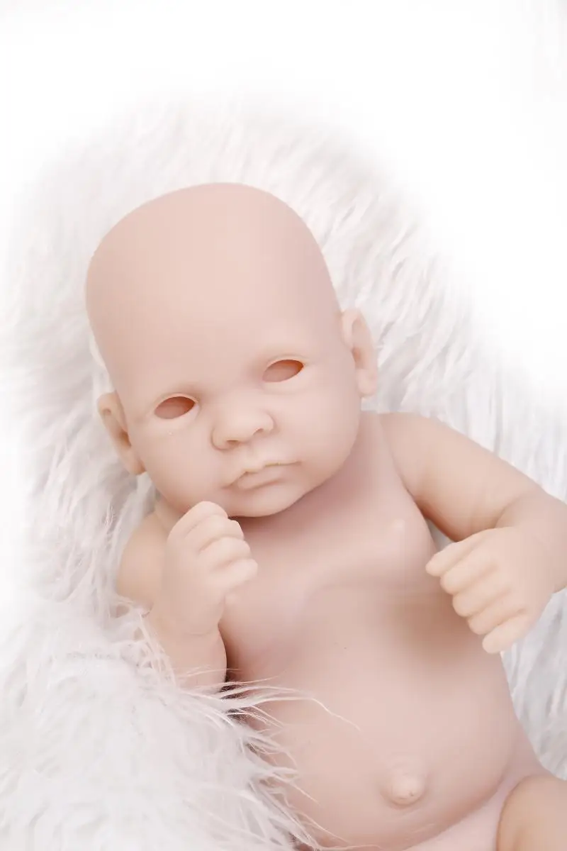 Newborn Baby Girl Doll Unpainted Blank Reborn Kits Full Body Soft Vinyl Silicone