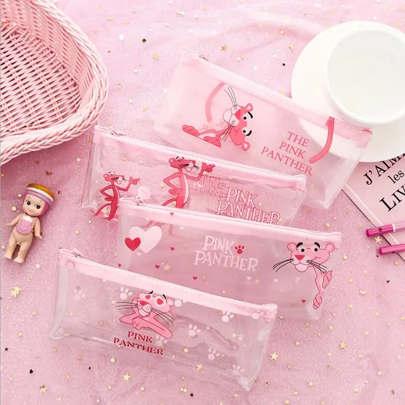 

Novetly Kawaii Pink Panther Pencil Case Stationery Storage Organizer Bag Boys&Girls Pencil Case For School Supplies