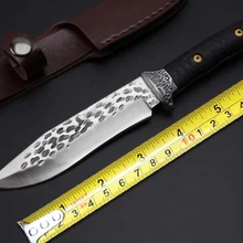 Кузницы EDC тактические ножи 7Cr13Mov лезвие G10 ручкой и фиксированным лезвием Ножи открытый прямой ножи инструмент охотничий нож выживания