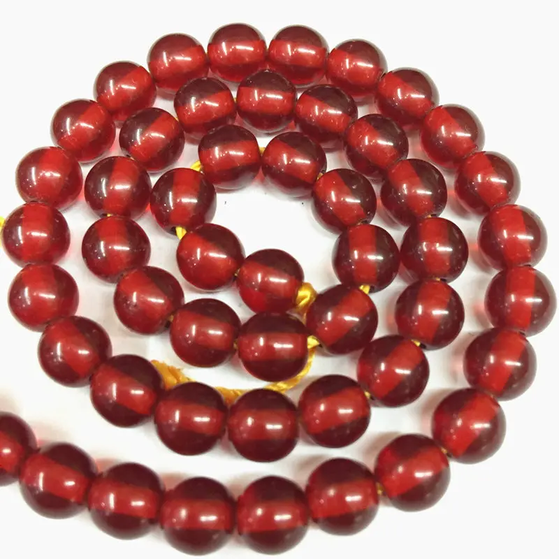 Красные круглые бусины из искусственного Каучука Bodhi свободные для молитвы