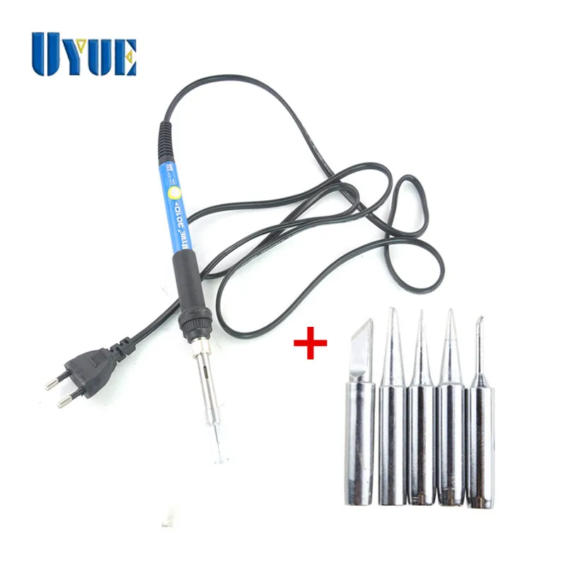 

UYUE Newest EU plug 60W 110V/220V Temperature Adjustable Electric Welding Solder Soldering Iron Handle Heat Pencil Tool