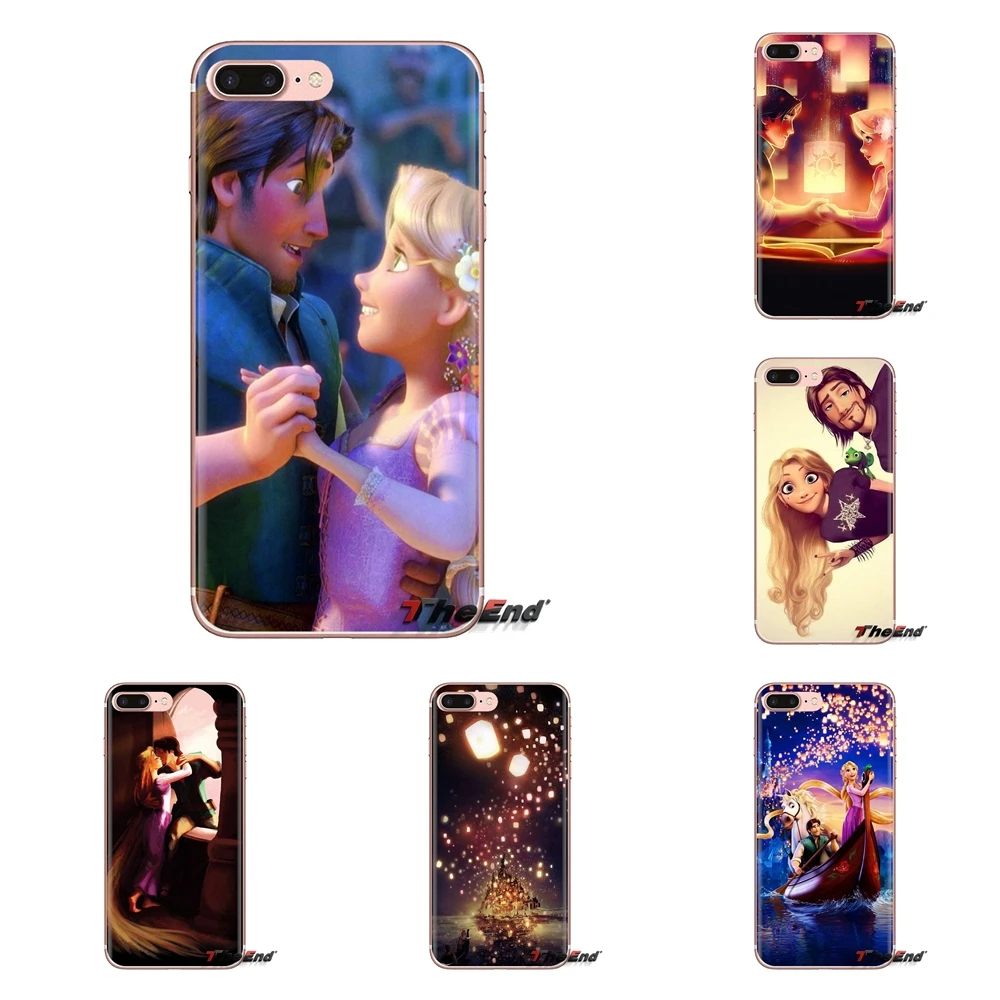 

For Huawei Mate Honor 4C 5C 5X 6X 7 7A 7C 8 9 10 8C 8X 20 Lite Pro Soft Transparent Shell Covers Tangled Flynn and Rapunzel