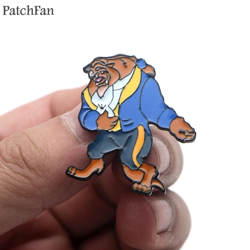 Patchfan красота и чудовище цинк мультфильм забавные булавки броши для рюкзака, одежды для мужчин и женщин шляпа Декоративные значки медаль A1831