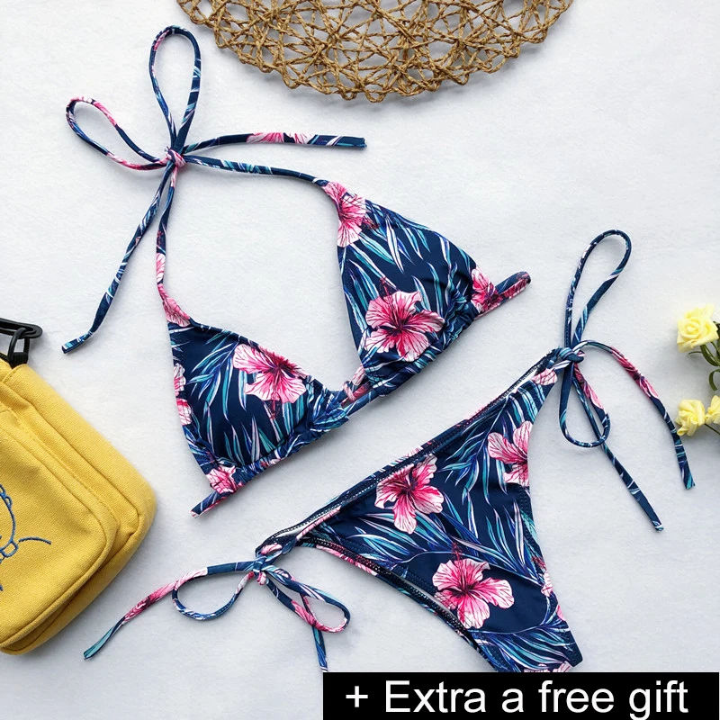 Сексуальный винтажный комплект бикини с лямкой через шею, черный золотой дизайн, женский купальник, женский пляжный ретро купальник, купальный костюм, бикини - Цвет: photo
