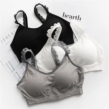 Women Crop Top Lace Sports Bra font b Fitness b font Stretch Brassiere Women s Workout
