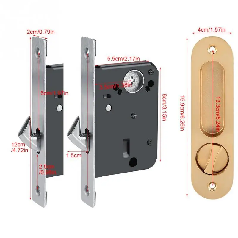 Замок раздвижной двери ручка Противоугонная с ключами для сарая деревянная мебельная фурнитура дверная защелка замок для двойной двери серебро/золото