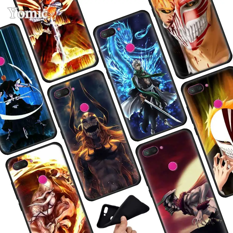 

Japan Anime Bleach Black Silicone Phone Case for Xiaomi 6X 5X Mi 8 A1 A2 Lite Poco F1 Mi Play Redmi 6 7 Pro Cover
